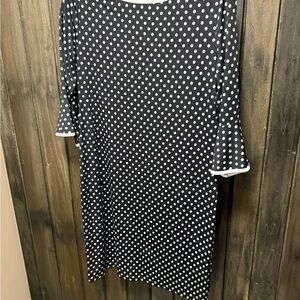 Annalee + Hope Black and White Polka Dot Dress